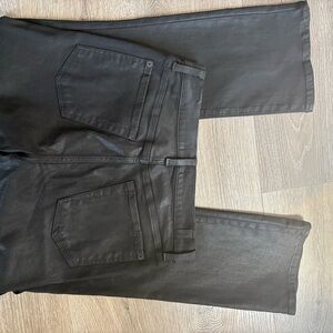 7 For All Mankind | Black Coated Jeans | Bootcut | high waisted |sz 28